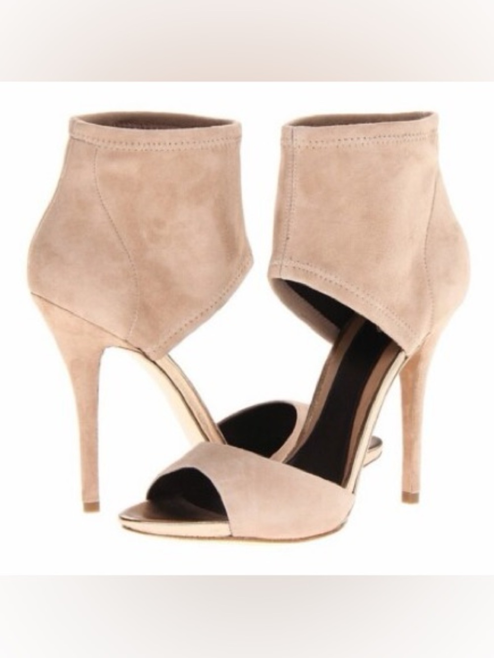 Brian Atwood Correns Buff Suede Pumps